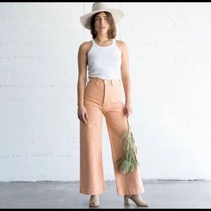 Jesse Kamm sailor pants in peach. Size is 10 but they fit like a 8.